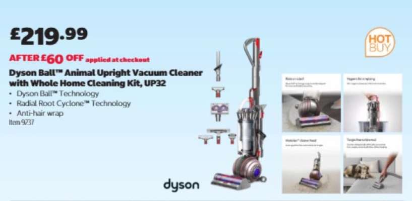 Dyson Ball Animal Upright Vacuum Cleaner with Whole Home Cleaning Kit, UP32