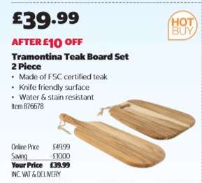 Tramontina Teak Board Set 2 Piece