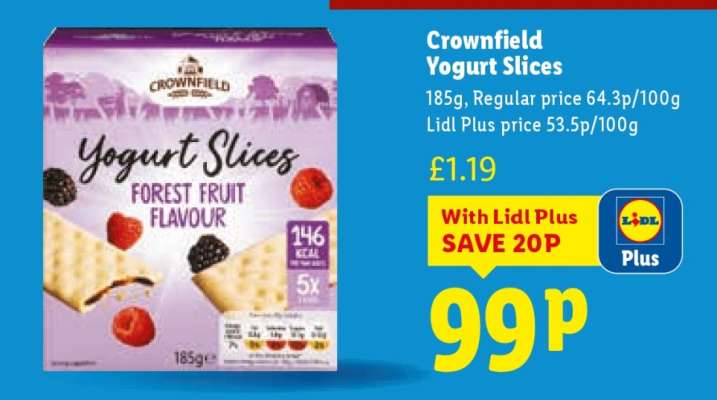 Crownfield Yogurt Slices