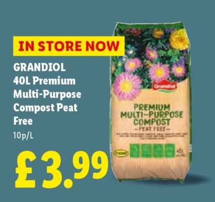 GRANDIOL 40L Premium Multi-Purpose Compost Peat Free