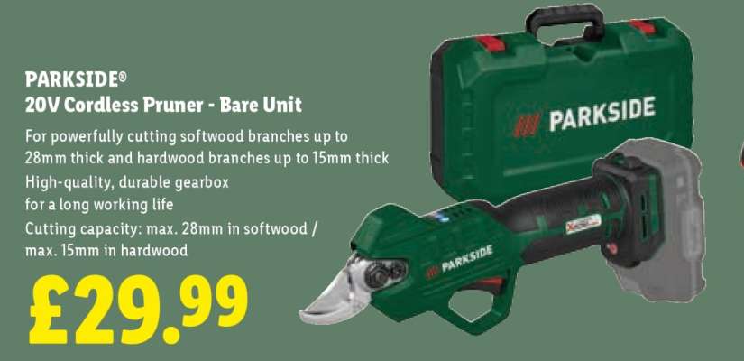 PARKSIDE® 20V Cordless Pruner - Bare Unit