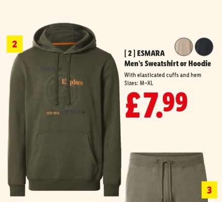 ESMARA Men’s Sweatshirt or Hoodie
