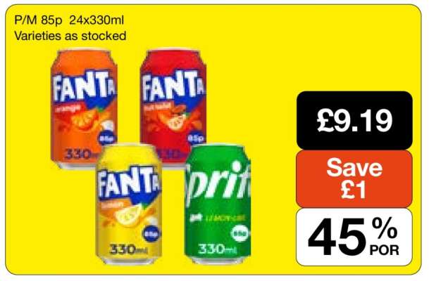 Fanta & Sprite 24x330ml
