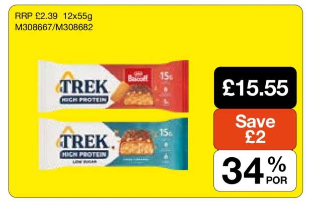 TREK High Protein Bars