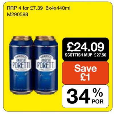 Birra Moretti Poretti