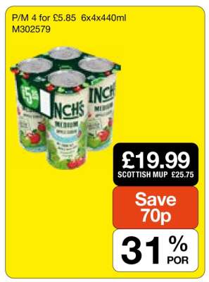 Inch's Medium Apple Cider