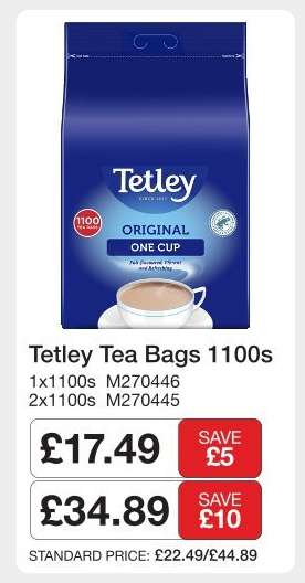 Tetley Tea Bags 1100s