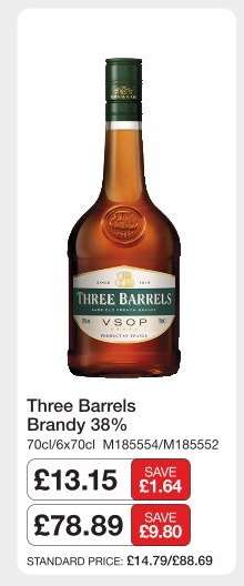 Three Barrels Brandy 38%