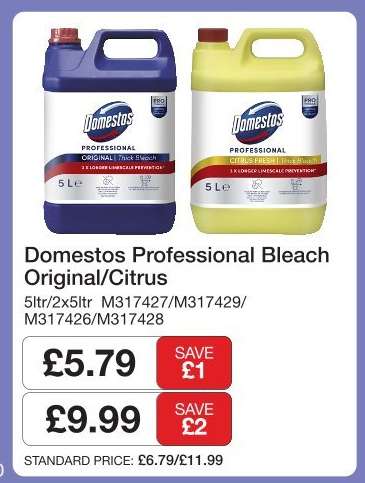 Domestos Professional Bleach Original/Citrus