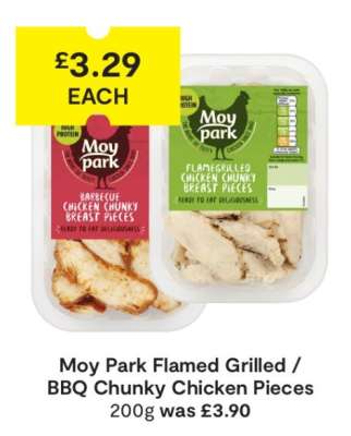 Moy Park Flamed Grilled / BBQ Chunky Chicken Pieces