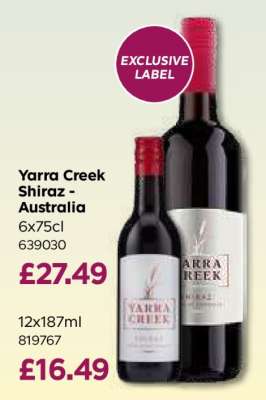 Yarra Creek Shiraz - Australia