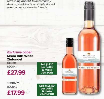 Marin Hills White Zinfandel 6x75cl