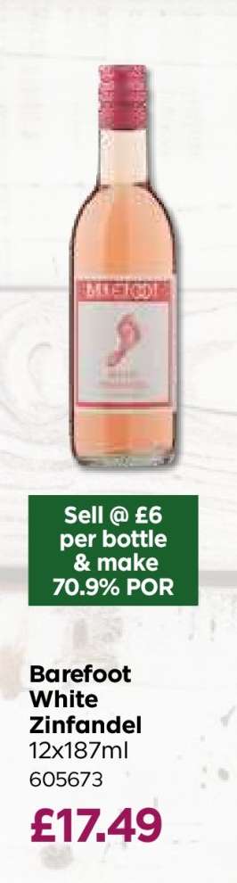 Barefoot White Zinfandel