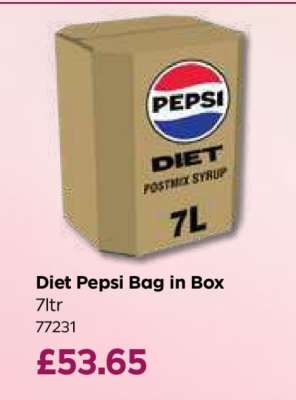 Diet Pepsi Bag in Box