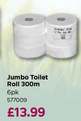Jumbo Toilet Roll 300m
