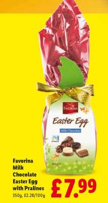 Favorina Milk Chocolate Easter Egg with Pralines