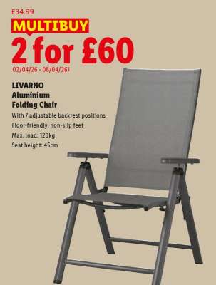 LIVARNO Aluminium Folding Chair