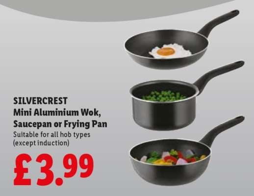 Silvercrest Mini Aluminium Wok, Saucepan or Frying Pan