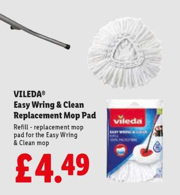 Vileda Easy Wring & Clean Replacement Mop Pad