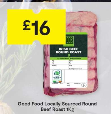 Good Food Locally Sourced Round Beef Roast 1Kg