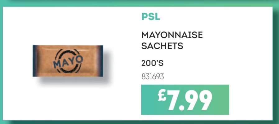PSL Mayonnaise Sachets
