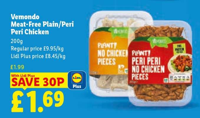 Vemondo Meat-Free Plain/Peri Peri Chicken