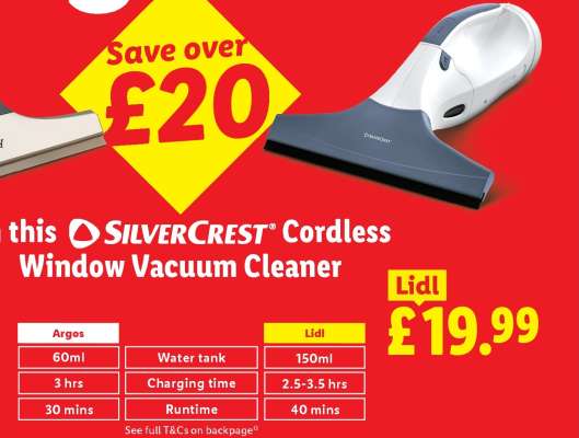 SILVERCREST Cordless Window Vacuum Cleaner