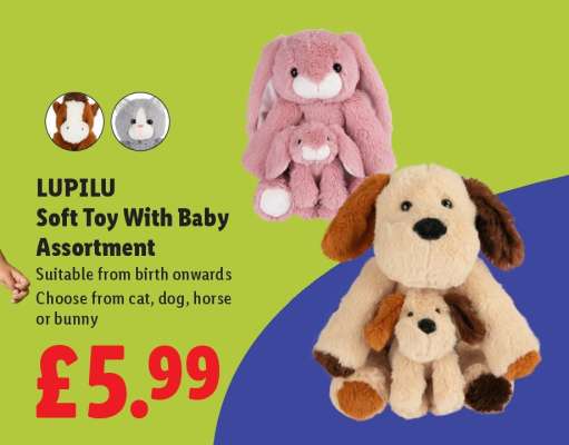LUPILU Soft Toy With Baby Assortment