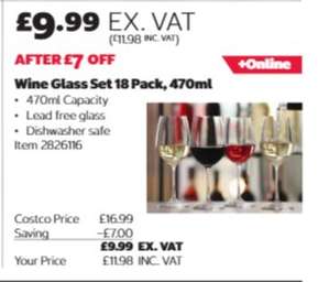 Wine Glass Set 18 Pack, 470ml