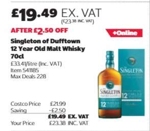 Singleton of Dufftown 12 Year Old Malt Whisky, 70cl