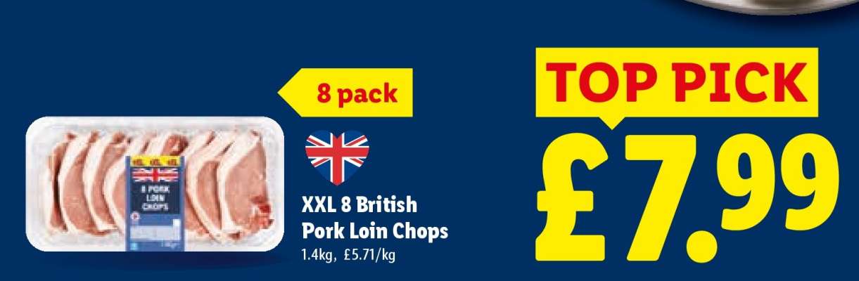XXL 8 British Pork Loin Chops