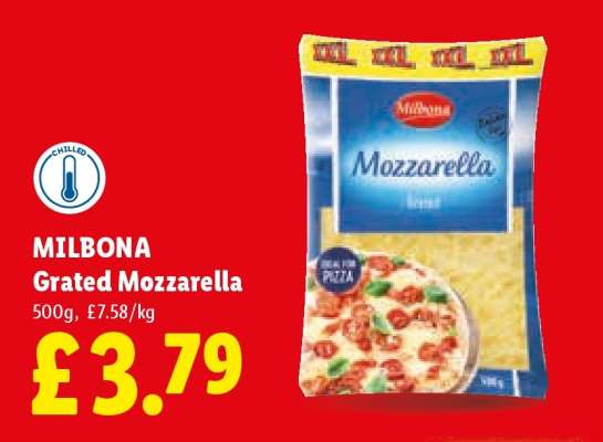 MILBONA Grated Mozzarella