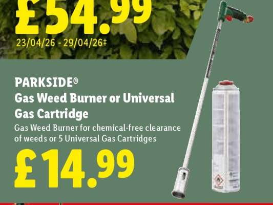 PARKSIDE® Gas Weed Burner or Universal Gas Cartridge