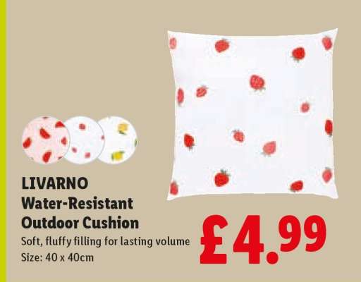 LIVARNO Water-Resistant Outdoor Cushion