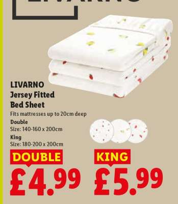 LIVARNO Jersey Fitted Bed Sheet