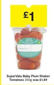 SuperValu Baby Plum Shaker Tomatoes 250g