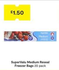 SuperValu Medium Reseal Freezer Bags