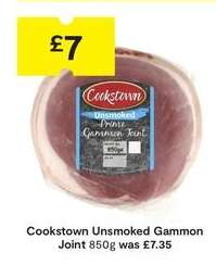Cookstown Unsmoked Gammon Joint 850g