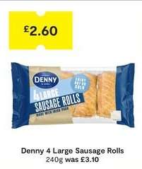 Denny 4 Large Sausage Rolls