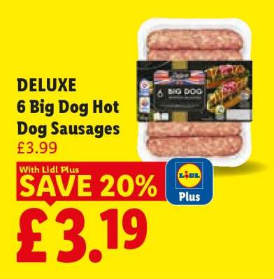 DELUXE 6 Big Dog Hot Dog Sausages