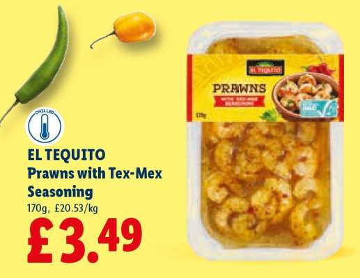 EL TEQUITO Prawns with Tex-Mex Seasoning