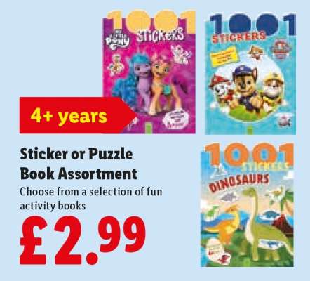 Sticker or Puzzle Book Assortment