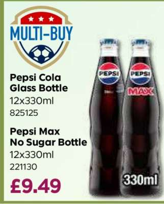 Pepsi Cola Glass Bottle