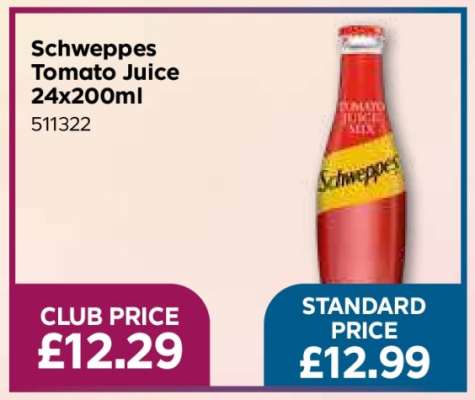 Schweppes Tomato Juice 24x200ml