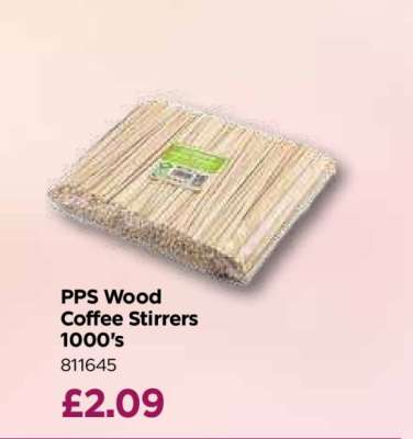 PPS Wood Coffee Stirrers 1000's