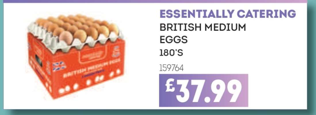 ESSENTIALLY CATERING BRITISH MEDIUM EGGS 180'S