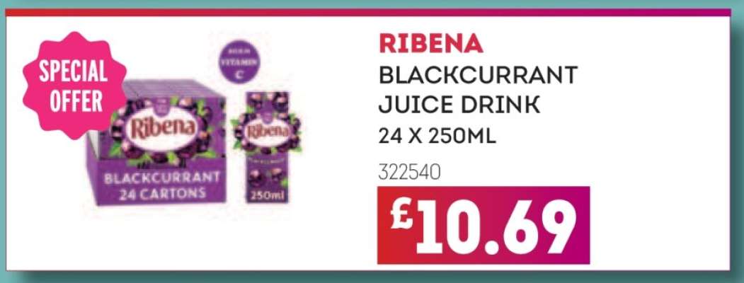RIBENA BLACKCURRANT JUICE DRINK