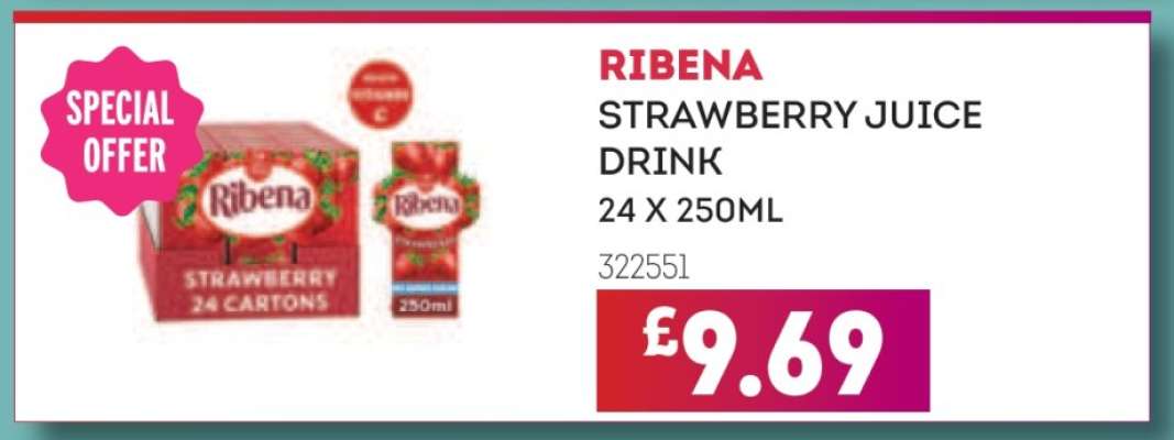 RIBENA STRAWBERRY JUICE DRINK