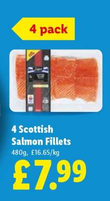 4 Scottish Salmon Fillets