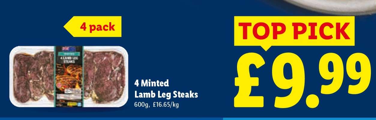 4 Minted Lamb Leg Steaks